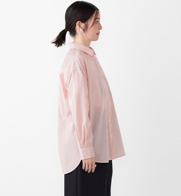 SHIPS Colors 「SHIPS Colors:〈手洗い可能〉ストライプ オーバー シャツ」|シャツ・ブラウス|