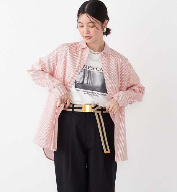 SHIPS Colors 「SHIPS Colors:〈手洗い可能〉ストライプ オーバー シャツ」|シャツ・ブラウス|