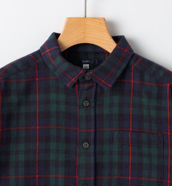 SHIPS KIDS「SHIPS KIDS:100～130cm / ネル チェック シャツ」|シャツ・ブラウス|