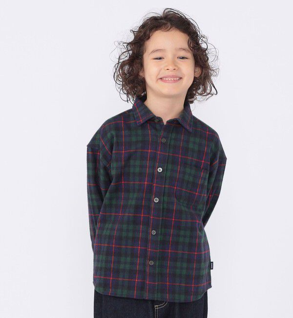 SHIPS KIDS「SHIPS KIDS:100～130cm / ネル チェック シャツ」|シャツ・ブラウス|