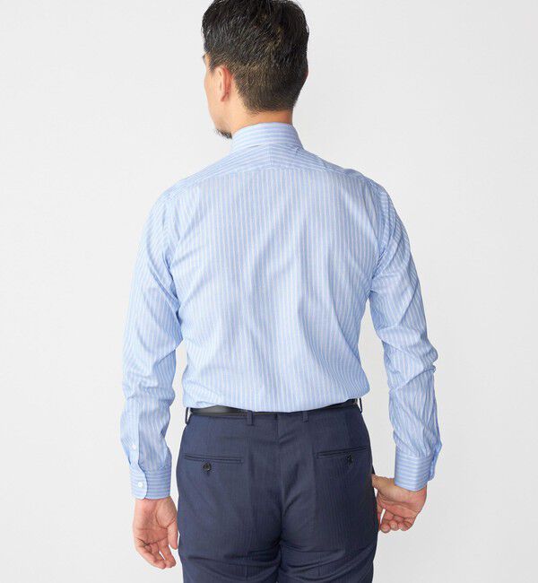 SHIPS「SHIPS:〈FUNCTION〉イージーアイロン オルタネイトストライプ ワイドカラー シャツ」|シャツ・ブラウス|