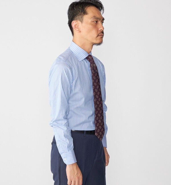 SHIPS「SHIPS:〈FUNCTION〉イージーアイロン オルタネイトストライプ ワイドカラー シャツ」|シャツ・ブラウス|