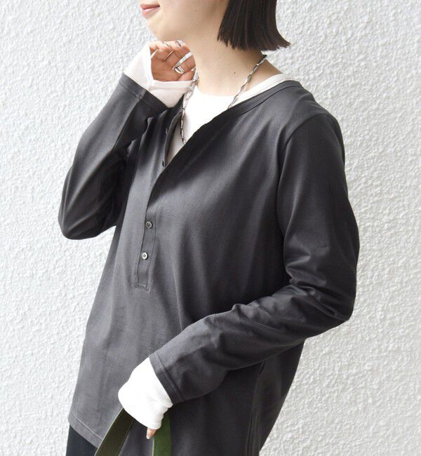 SHIPS for women「レイヤード ライク ヘンリーネック プルオーバー」|Tシャツ・カットソー|