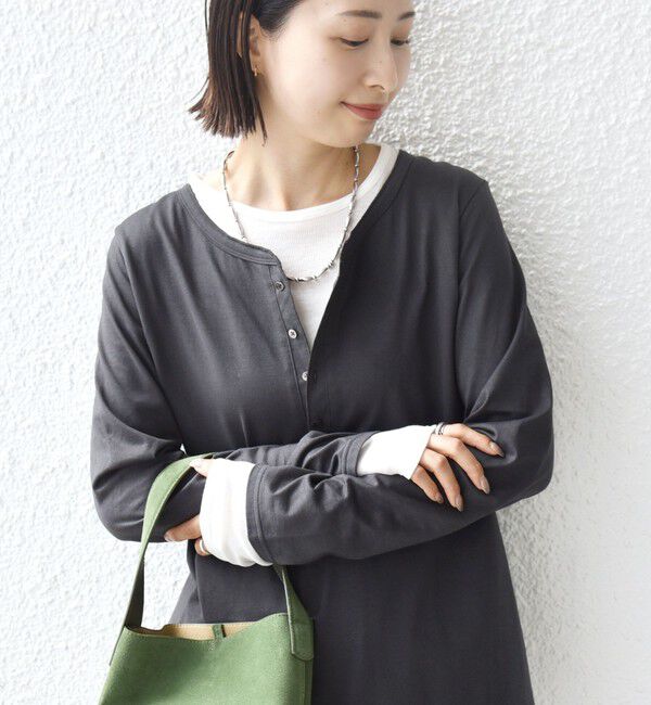 SHIPS for women「レイヤード ライク ヘンリーネック プルオーバー」|Tシャツ・カットソー|