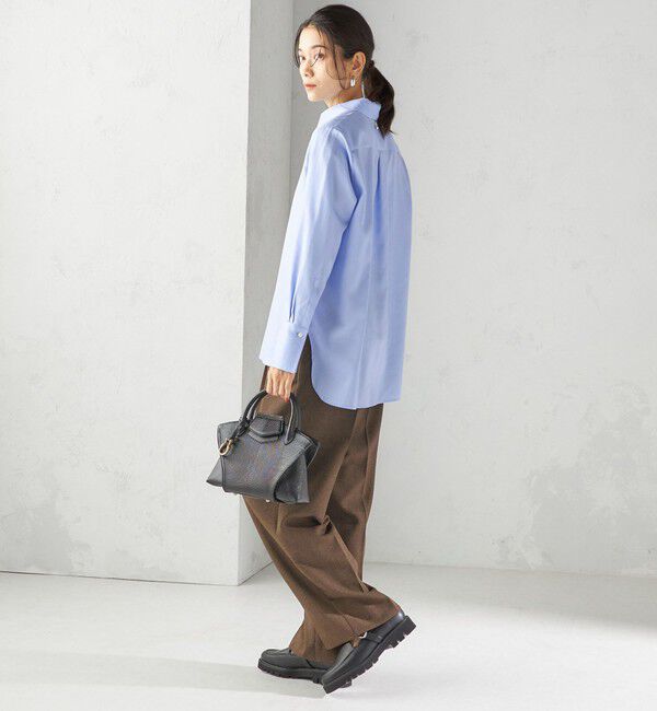 SHIPS for women「〈手洗い可能〉スーピマ コットン サテン シャツ」|シャツ・ブラウス|