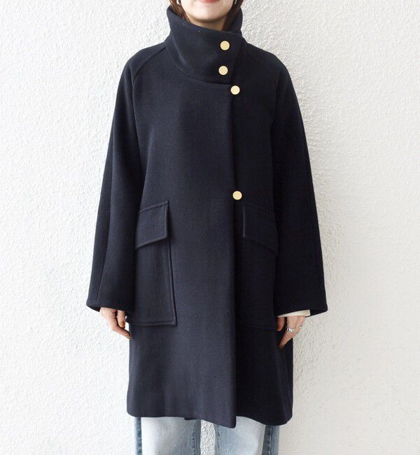SHIPS any「SHIPS any: カシミヤ ミックス スタンドカラー ミドル コート」|その他|