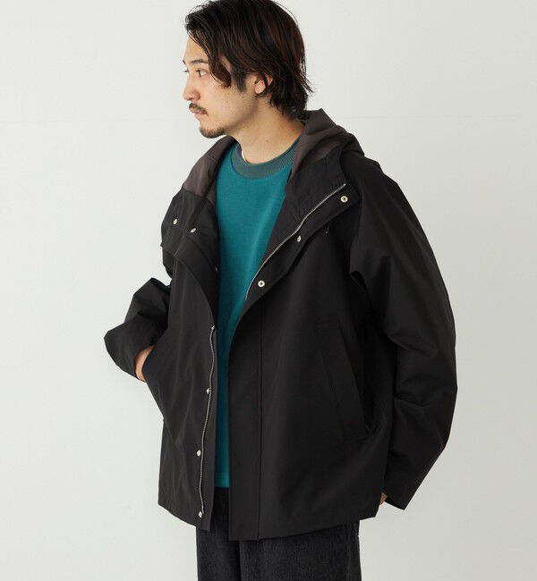 SHIPS Colors 「SHIPS Colors:〈撥水・防風・洗濯機可能〉3レイヤー ライト ジップ フード ブルゾン」|ブルゾン・スタジャン|ブラック