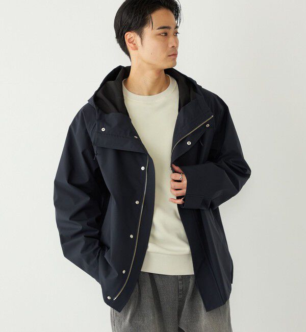 SHIPS Colors 「SHIPS Colors:〈撥水・防風・洗濯機可能〉3レイヤー ライト ジップ フード ブルゾン」|ブルゾン・スタジャン|ネイビー