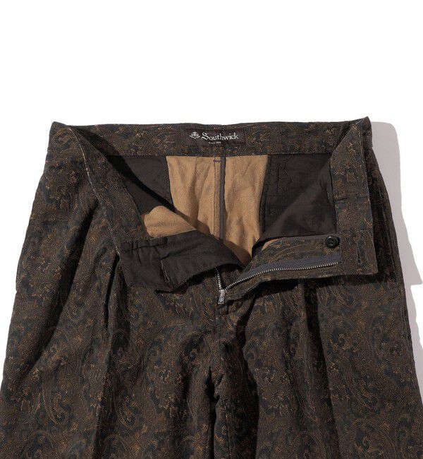 SHIPS「Southwick:〈セットアップ対応〉Gate Label プリント コーデュロイ スラックス」|スラックス|