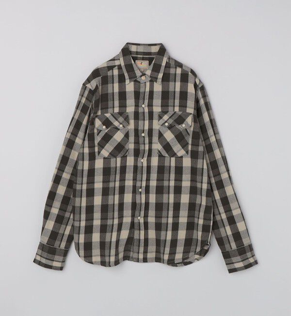 SHIPS「WYTHE NEW YORK: FLANNEL PEARLSNAP SHIRT」|シャツ・ブラウス|ブラック