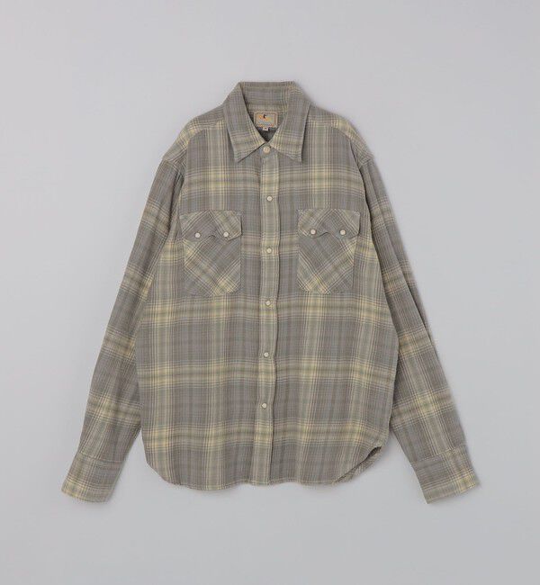 SHIPS「WYTHE NEW YORK: FLANNEL PEARLSNAP SHIRT」|シャツ・ブラウス|ライトブルー