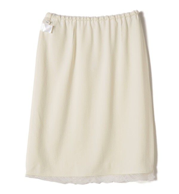 SHIPS for women「〈洗濯機可能〉ダル サテン 裾 レース スカート」|スカート|