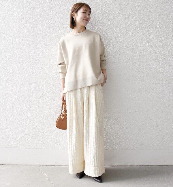 SHIPS any「SHIPS any:〈手洗い可能〉サイドスリット クルーネック ルーズ プルオーバー」|ニット・セーター|