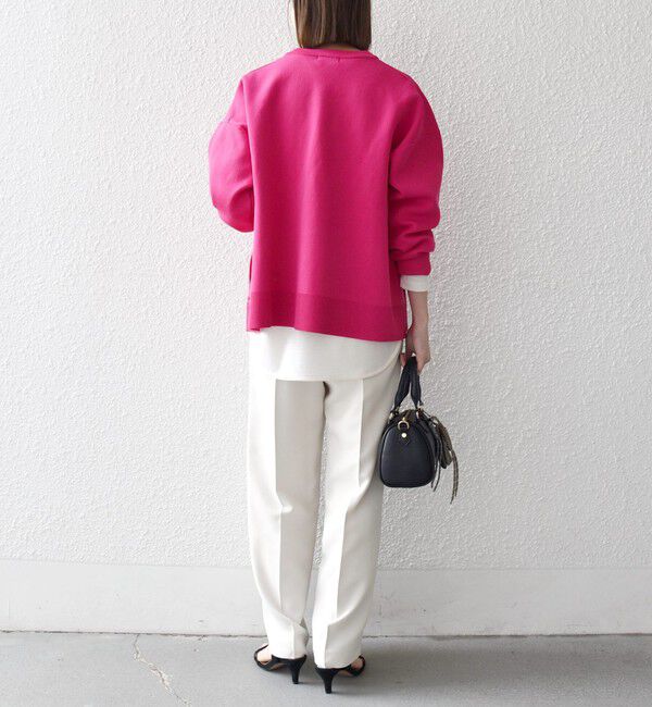 SHIPS any「SHIPS any:〈手洗い可能〉サイドスリット クルーネック ルーズ プルオーバー」|ニット・セーター|