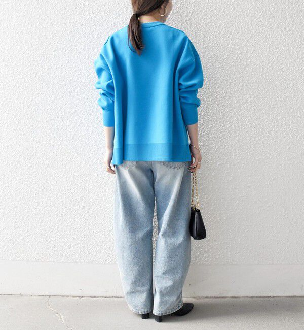 SHIPS any「SHIPS any:〈手洗い可能〉サイドスリット クルーネック ルーズ プルオーバー」|ニット・セーター|