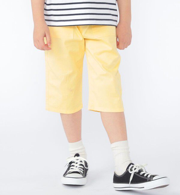 SHIPS KIDS「SHIPS KIDS:100～130cm / クロップド パンツ」|チノ|イエロー