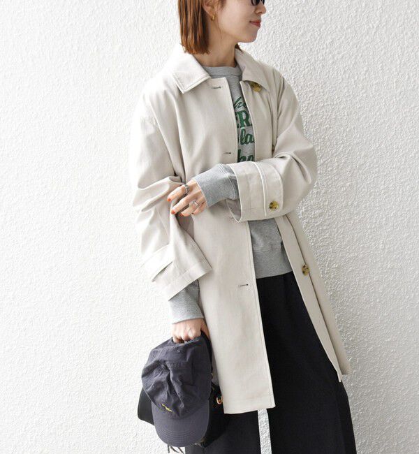 SHIPS any「SHIPS any:〈手洗い可能〉オーバー フレア ステンカラー コート」|ステンカラーコート|