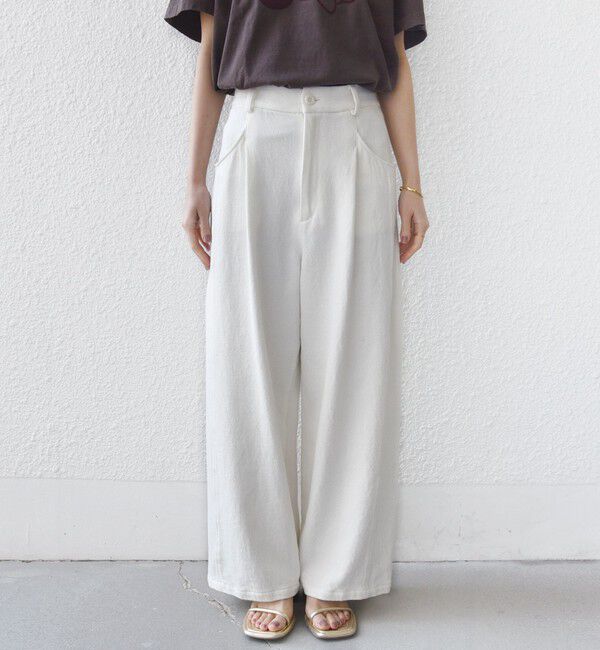 SHIPS for women「《予約》〈手洗い可能〉ルーズ デニム ポケット デザイン パンツ」|デニム|