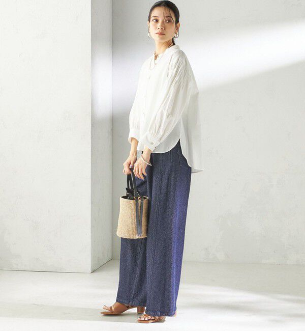 SHIPS for women「《予約》〈手洗い可能〉ルーズ デニム ポケット デザイン パンツ」|デニム|
