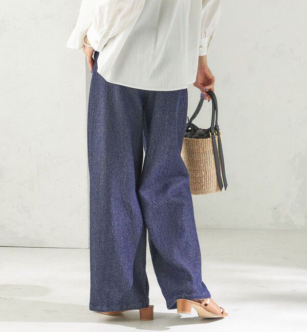 SHIPS for women「《予約》〈手洗い可能〉ルーズ デニム ポケット デザイン パンツ」|デニム|