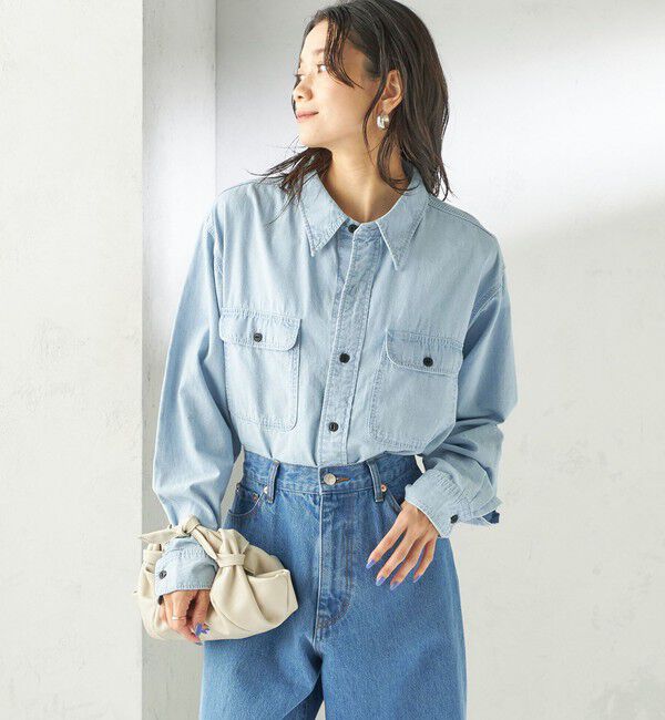 SHIPS for women「NINE CASE:〈洗濯機可能〉シャンブレー シャツ」|シャツ・ブラウス|