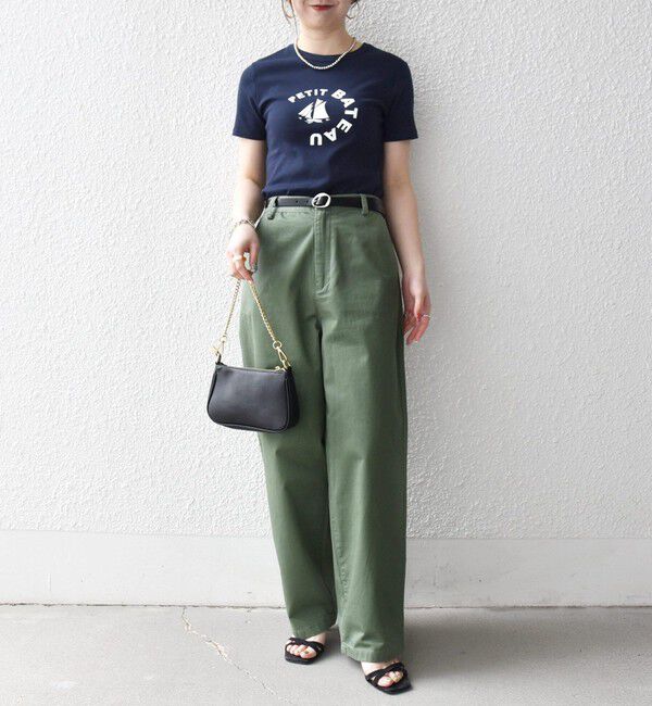 SHIPS any「《予約》SHIPS any:〈洗濯機可能〉チノ ハイウエスト セミワイド パンツ」|チノ|