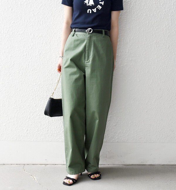 SHIPS any「《予約》SHIPS any:〈洗濯機可能〉チノ ハイウエスト セミワイド パンツ」|チノ|