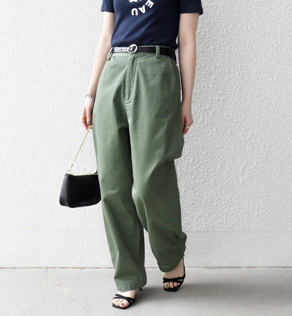 SHIPS any「《予約》SHIPS any:〈洗濯機可能〉チノ ハイウエスト セミワイド パンツ」|チノ|