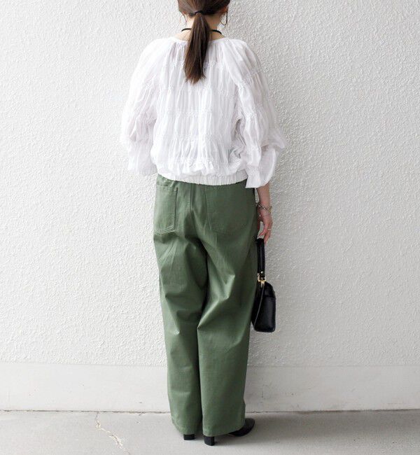 SHIPS any「《予約》SHIPS any:〈洗濯機可能〉チノ ハイウエスト セミワイド パンツ」|チノ|