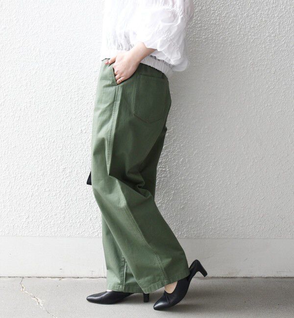 SHIPS any「《予約》SHIPS any:〈洗濯機可能〉チノ ハイウエスト セミワイド パンツ」|チノ|