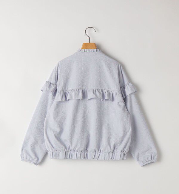 SHIPS KIDS「SHIPS KIDS:140～150cm / 〈UVカット〉ドライタッチ フリル ライト ブルゾン」|ブルゾン・スタジャン|