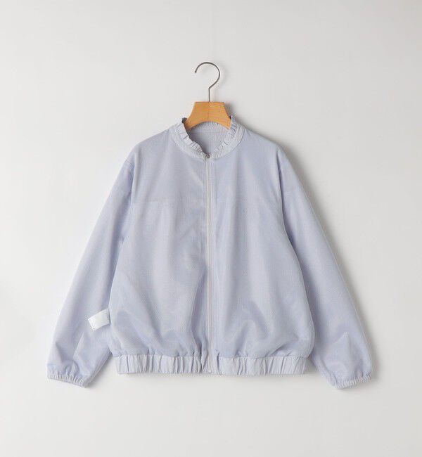SHIPS KIDS「SHIPS KIDS:140～150cm / 〈UVカット〉ドライタッチ フリル ライト ブルゾン」|ブルゾン・スタジャン|
