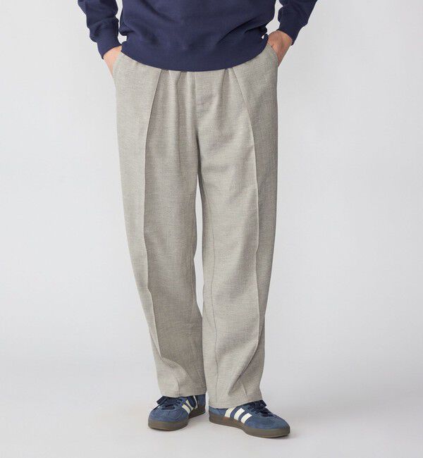 SHIPS「SHIPS: ハイブリッド ツイル ワイド ピンタック イージーパンツ」|その他|