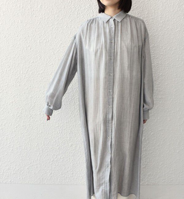 SHIPS Colors 「《予約》SHIPS Colors:〈手洗い可能〉ボイル シャンブレー シャツ ワンピース◆」|ワンピース|