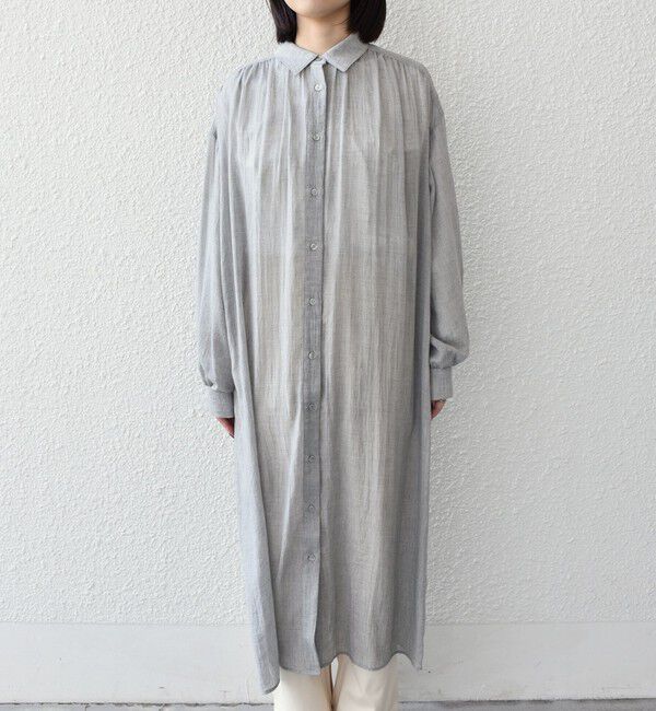 SHIPS Colors 「《予約》SHIPS Colors:〈手洗い可能〉ボイル シャンブレー シャツ ワンピース◆」|ワンピース|