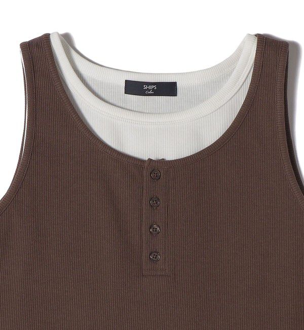 SHIPS Colors 「《予約》SHIPS Colors:〈手洗い可能〉レイヤード タンクトップ セット◆」|タンクトップ|