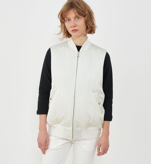 GALERIE VIE「パディングサテン フライトベスト」|ダウンベスト・ベスト|