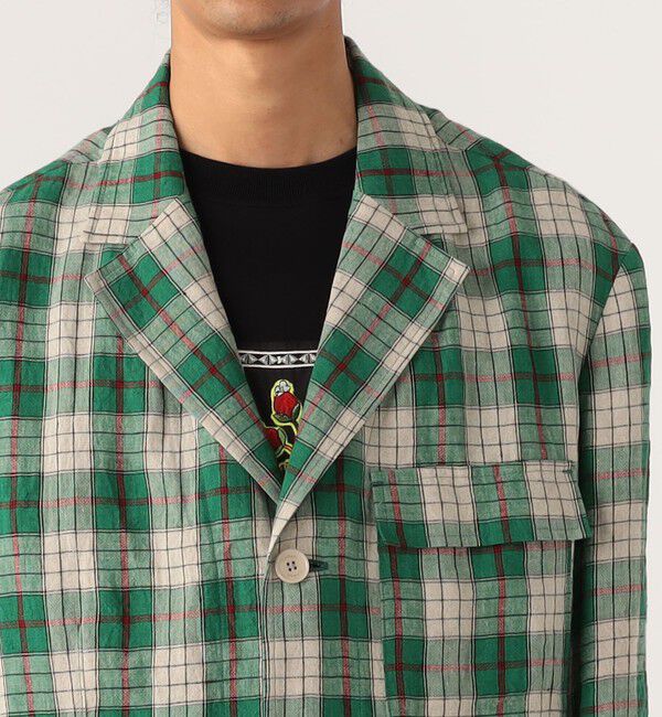 CABaN「CABaN リネン チェック3Pジャケット」|テーラードジャケット|