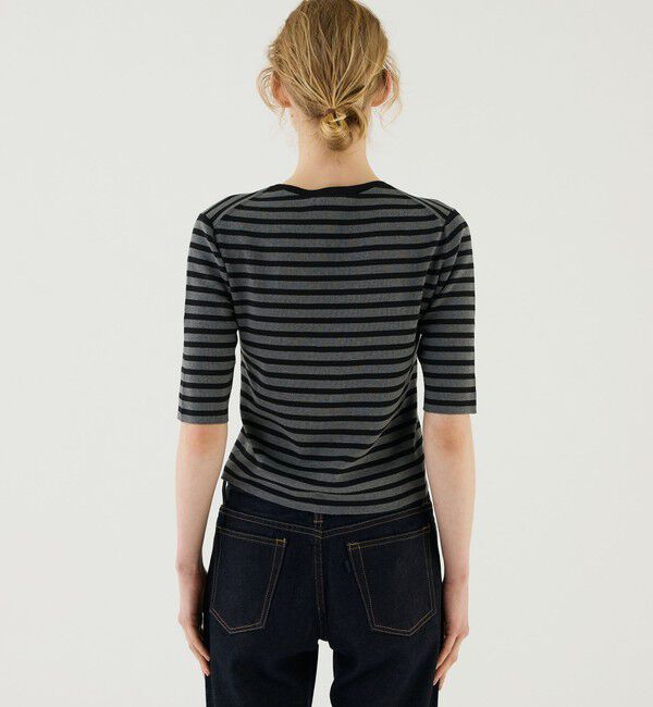 GALERIE VIE「シーアイランドコットン ハーフスリーブプルオーバー」|ニット・セーター|