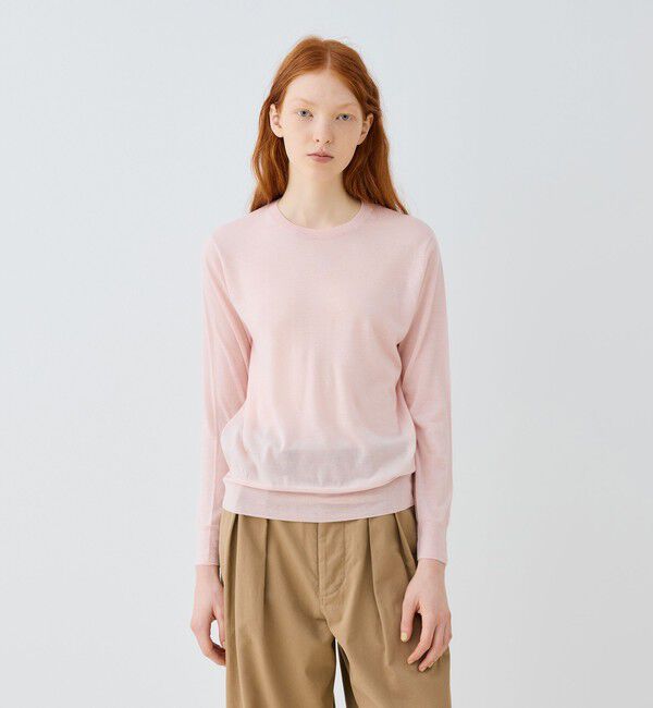 GALERIE VIE「 ウーステッドカシミヤ クルーネックプルオーバー」|ニット・セーター|