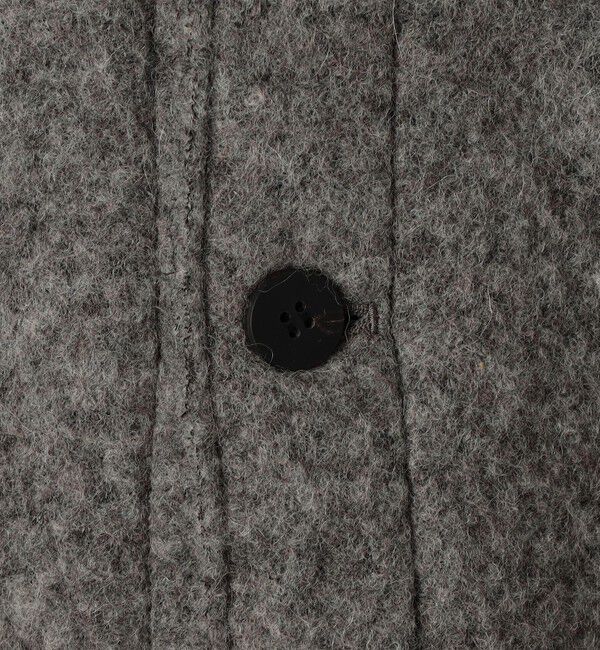 GALERIE VIE「シープジャージー クルーネックジャケット」|ノーカラージャケット|