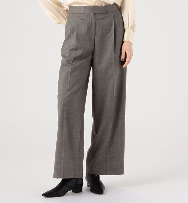 TOMORROWLAND collection「ブラウニーシャーク タックワイドパンツ」|スラックス|