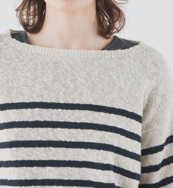 GALERIE VIE「カシミヤスラブ ボートネックプルオーバー」|ニット・セーター|