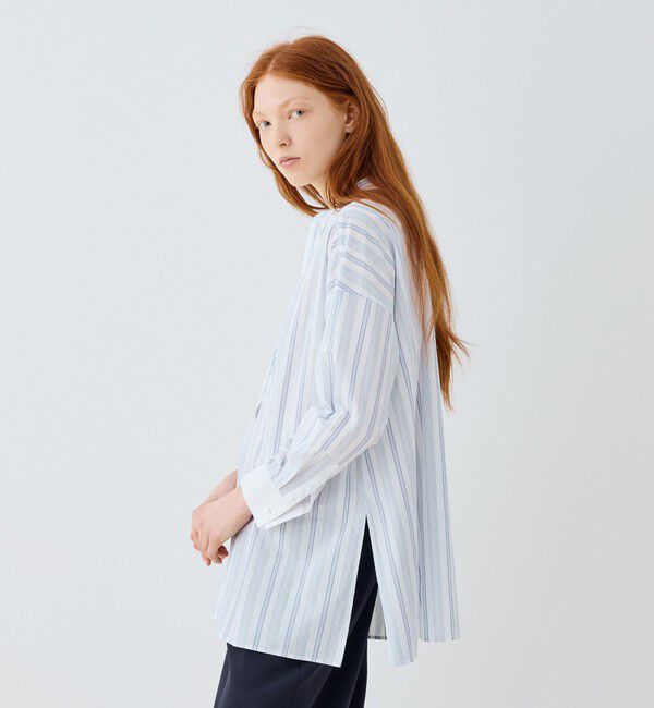 GALERIE VIE「コットン スタンドカラー ブザムシャツ」|シャツ・ブラウス|
