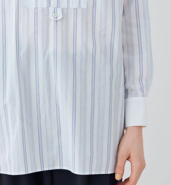 GALERIE VIE「コットン スタンドカラー ブザムシャツ」|シャツ・ブラウス|