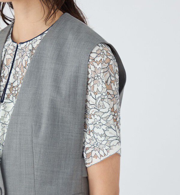 TOMORROWLAND collection「ファインウーステッドウール カラーレスジレ」|ベスト・ジレ|