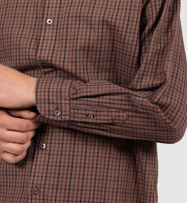 TOMORROWLAND BUYING WEAR「ERRICO FORMICOLA コットン ラウンドカラー チェックシャツ」|シャツ・ブラウス|