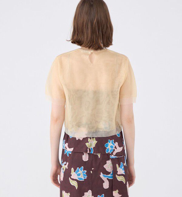 MACPHEE「シアーレイヤー クルーネックプルオーバー」|ニット・セーター|