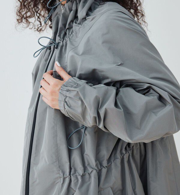 GALERIE VIE「メモリータフタ ギャザースタンドカラーコート」|その他|