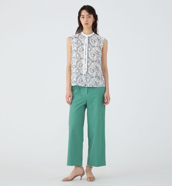 TOMORROWLAND collection「サンフラワーエンブロイダリーコンビ ボウタイブラウス」|シャツ・ブラウス|